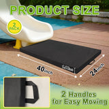 JZHLLA 2 PCS Outdoor Playground Mat 1.96 Inch Thick Foam Playground Protection Mats with Waterproof Oxford Cover for Swingsets and Slides, Increase the Buffer 40" L X 24" W