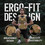 AmStaff Fitness Tactical Weighted Vest - Adjustable Weight Vests for Men & Women - Versatile Wearable Weighted Vest for Fitness Workouts, Strength and Endurance Training, Running, WO - (30lb)