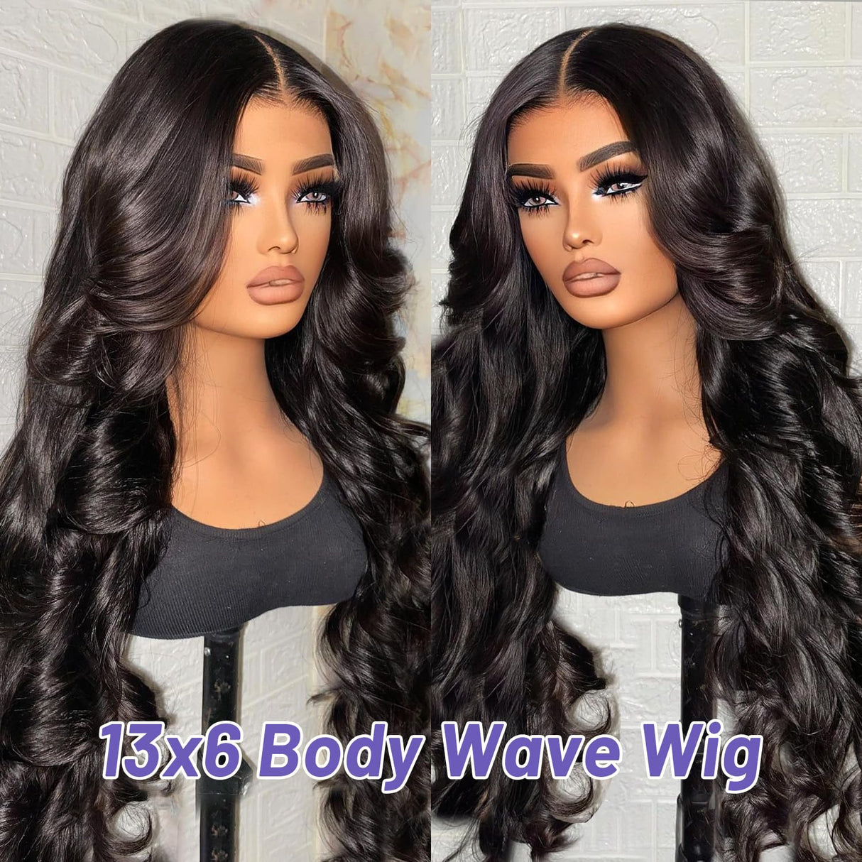 30 Inch Body Wave Lace Front Wigs Human Hair 13x6 HD Lace Front Wigs Human Hair Pre Plucked with Baby Hair 180 Density Body Wave Full Frontal Lace Wigs Human Hair 13x6 for Black Women Natural Color