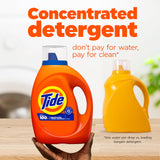 Tide Laundry Detergent Liquid, Original Scent, HE Compatible, 100 Loads, 132 fl oz, Tide Laundry Detergent, Liquid Laundry Detergent (Packaging May Vary)