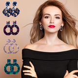 Duufin Acrylic Earrings 24 Pairs Fashion Earrings Women Statement Vacation