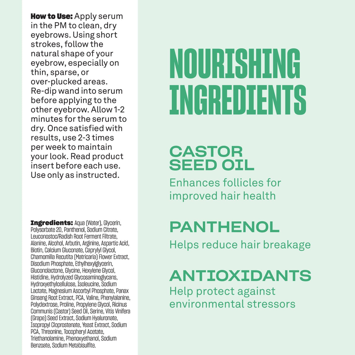 Babe Original Brow Serum For Thicker Looking Eyebrows - Brow Serum with Peptides, Castor Oil, Biotin, Repairing Amino Acids | 3mL size