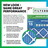 Filterbuy 14x20x1 Air Filter MERV 13 Optimal Smoke & Allergy Defense (6-Pack), Electrostatic Pleated HVAC AC Furnace Filters Replacement (Actual Size: 13.50 x 19.50 x 0.75)
