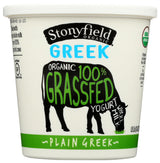 Stonyfield® Organic 100% Grassfed Plain Greek Whole Milk Yogurt 24 Oz. Tub (Pack of 1)