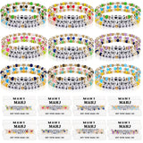Kigeli 48 Pcs Mahjong Bracelet Gifts for Women Colorful Beaded Mahjong Lucky Bracelet Bulk Acrylic Mah Jong Chinese Jewelry for Friends Mom Grandma New Year Birthday Party Supplies