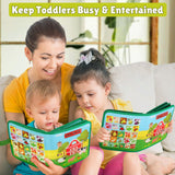 Quanquer Toddler Busy Board Montessori Toys for 1 2 3 4 Year Old - Farm Busy Book Educational Learning Sensory Toy for Boys Girls - Christmas Birthday Gifts for Toddlers Travel Toys for Airplane Car