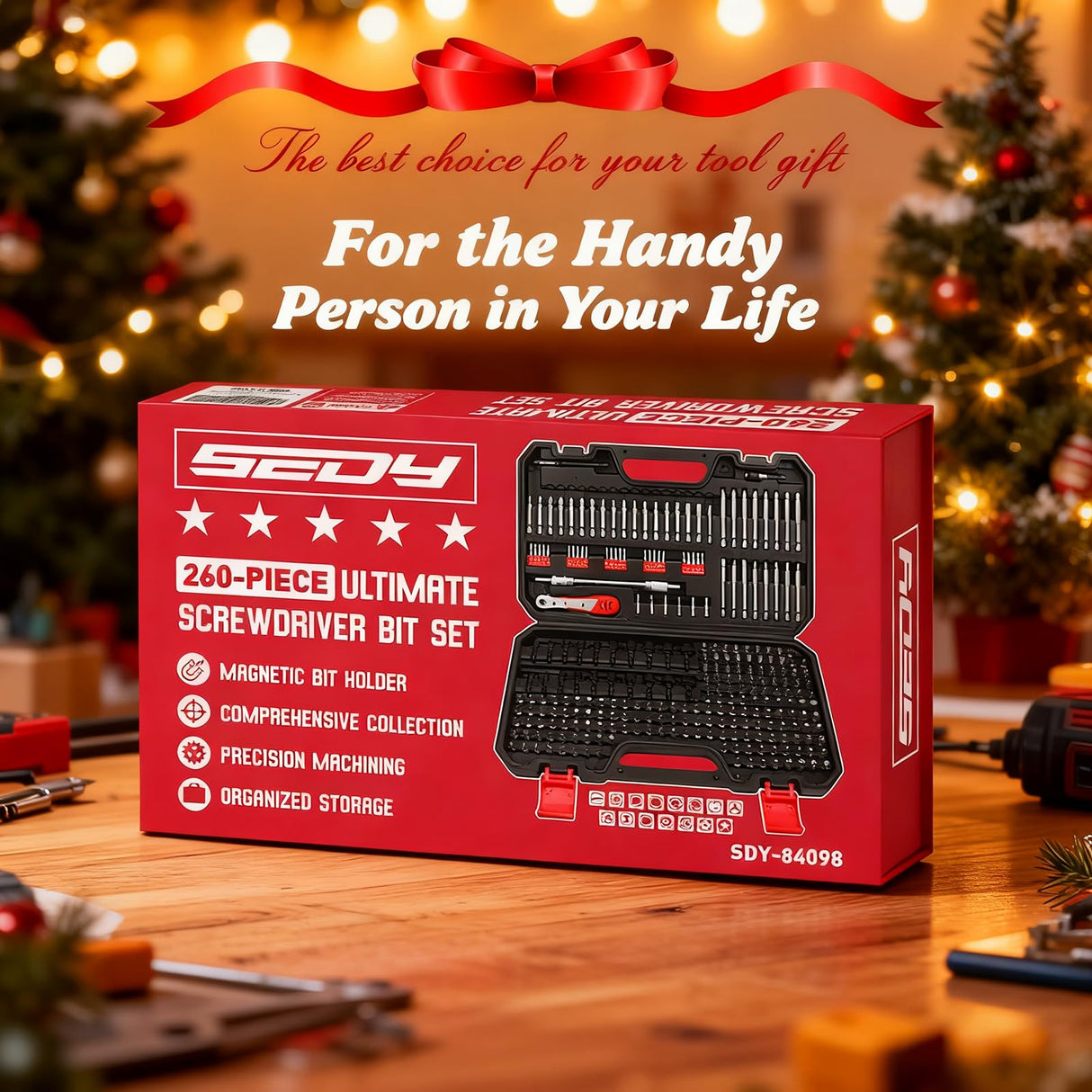 260-Piece Ultimate Precision Screwdriver Bit Set, Premium Security Bit Set Includes Magnetic Security Bits, Nut Driver, Ratchet Wrench and Bits Holder