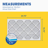 Aerostar 16x25x1 MERV 8 Air Filter, 6 Count, ACTUAL SIZE (15.75 x 24.75 x 0.75), HVAC, Air Conditioning & Furnace Filter Captures Dust, Lint & Pollen (MPR 600 / FPR 5), Made in USA