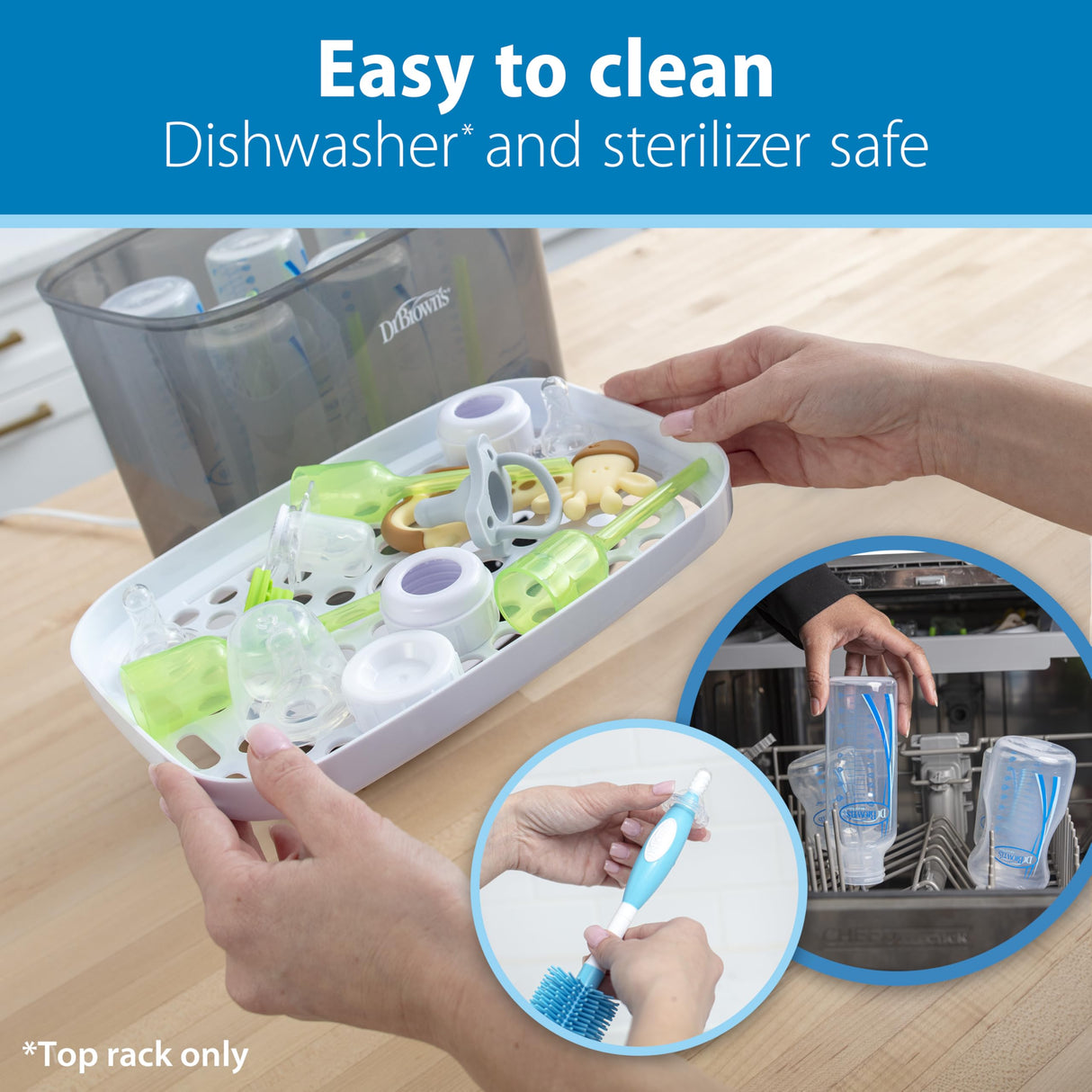 Dr. Brown’s Natural Flow Level 2 & Level 3 Narrow Baby Bottle Silicone Nipples, Medium-Fast Flow, 6m+, 100% Silicone Bottle Nipple, 6 Pack