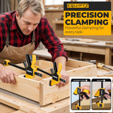 EQUIPTZ 12 inch Bar Clamps for Woodworking – 2 Pack Quick Grip Clamps Set with 150 lbs Force – Wood Clamps for Gluing, Carpentry, DIY, and Metalworking (12 inch Size, 2 Pack)