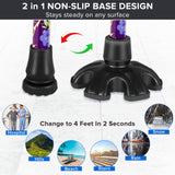 LIXIANG Walking Cane and Walking Stick for Adult Men and Women, with Travel Bag， Adjustable Folding Elderly and Adult Cane（Purple）