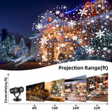 afzdby Christmas Snowflake Projector Lights Outdoor,Timer Setting Double Head Snowfall Led Lights Waterproof,Landscape Decorative Lighting Projection Lamp for Xmas Holiday Wedding Indoor Garden Patio
