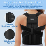 Back Brace Posture Corrector for Men and Women, Adjustable Shoulder Straightener Full Back Support, Upper and Lower Back Brace for Pain Relief, Scoliosis, Hunchback, Hump (Large)