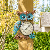 MUMTOP Outdoor Thermometer, Owl Outside Decor for Patio, Yard and Garden