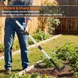 Long Hand Cultivator, 2-in-1 Hand Tiller and Garden Hoe for Gardening