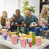 Dualshine 200 Pack Popcorn Boxes,1.25 oz Paper Popcorn Containers,Red and White Striped Close-Top Cardboard Pop Corners Bags Individual Servings for Theater Night Movie,Party,Christmas