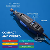 Dremel 3100-1/15 Variable Speed Rotary Tool Kit- 1 Attachment and 15 Accessories, Ideal for a Variety of Crafting and DIY Projects- Cutting, Sanding, Grinding, Polishing, Drilling, and Engraving