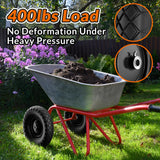 RONPOW 4.80/4.00-8 Flat Free Wheelbarrow Tire and Wheel, 16" Black 2-Pack