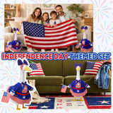 Patriotic 4th of July Porch Goose Outfit for 23 Inch Lawn Statue, 250th Anniversary Independence Day American Lawn Goose Clothes Costume, Red White Blue Patriotic Decorations for Garden Outdoor
