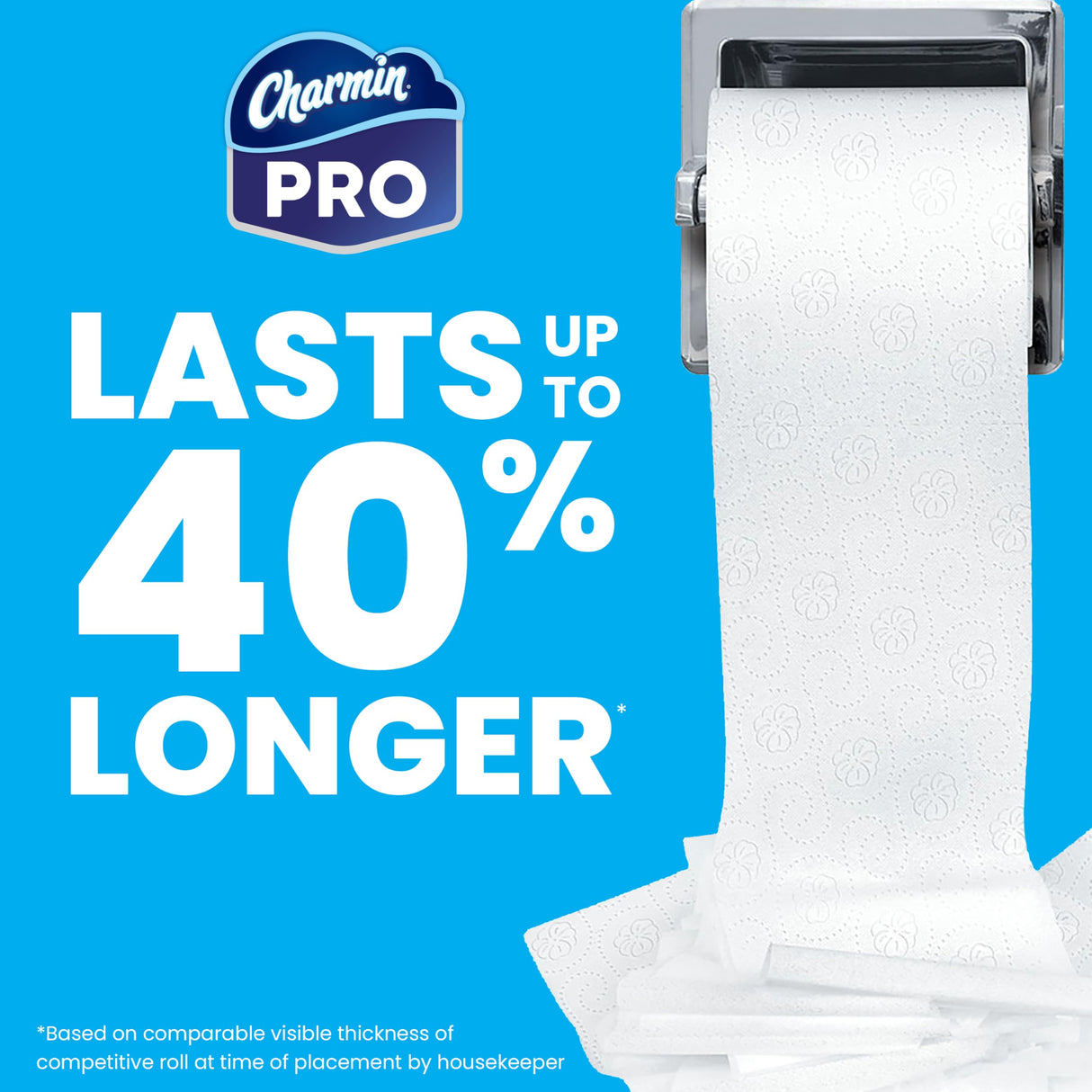 Charmin Professional Commercial Toilet Paper Rolls, Bulk 2-Ply Bathroom Tissue, Individually Wrapped, 450 sheets (75 count)