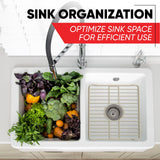 Better Houseware Sink Protectors for Kitchen Sink, Protective Metal Grid, 18.1x12.3x1 inches, White Kitchen Sink Mat to Shield Sink Base from Scratches, Rust-Resistant Coating, L