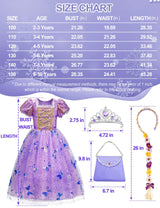 Davvew Princess Dresses for Girls,Light Up Princess Costume for Christmas, Halloween, birthday gifts for Age 3-8 Year Old