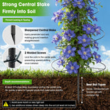 Trellis for Climbing Plants, 75” Metal Spiral Frame Pea Trellis with Center Pole, Adjustable Vine Plant Tower Supports for Outdoor Beans,Cucumbers,Vegetable,Flowers,Pots,Garden Raised Bed,12” Dia
