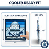 Cooler Shock Reusable Prefilled Ice Packs for Coolers & Lunch Boxes - 48 Hours Long Lasting Cold Freezer Packs for Lunchbox, Non-Toxic Gel Ice Pack for Camping, Lunch Bags, Road Trips, 2 Pack(10"x10")