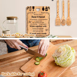 Best Friend Birthday Christmas Gifts for Women - Bamboo Cutting Board Set, Bestie Friendship Gifts for Women, Ideal Gifts for Birthday Graduation Wedding Job Move House Christmas Thanksgiving.
