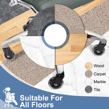 Huracan Office Chair Wheels, Set of 5, Replacement Rubber Chair Caster Wheels for Hardwood Floor, NOT Compatible for IKEA, Computer Desk Chair Wheels, Heavy Duty Office Chair Casters