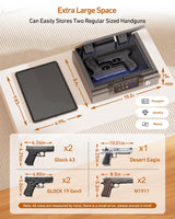 BILLCONCH Gun Safe,Biometric Fingerprint Gun Safe for Handgun Pistol Safes