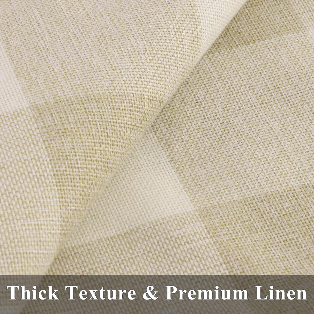 decorUhome Christmas Buffalo Plaid Check Throw Pillow Covers 20x20 Set of 2, Outdoor Linen Decorative Farmhouse Gingham Pillow Covers with Stitched Edge for Bed Couch Sofa, Cream White and Beige