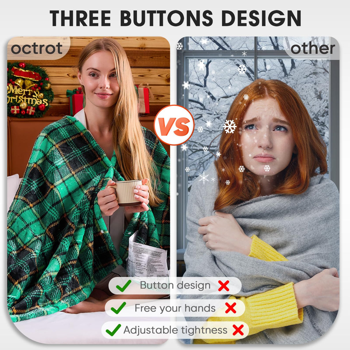 Green Heated Blanket Electric Throw 50X60, Heating Blanket for Couch, Plaid Sherpa Winter Blankets Warmer, 10 Levels & 8-Hour Auto Off, Fast Heated House Warming Gifts New Home Christmas Decor for Mom