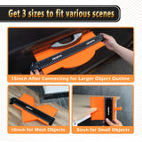 dodowin Connectable Contour Gauge 10+5inch, Mens Christmas Gifts for Dad Him Husband,Stocking Stuffers for Adult Men, Super Gauge Outline Shape Tool, Woodworking Tools,Anniversary Birthday Gifts Idea