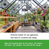 DELUMEE Solar Powered Fan, 8 Inch Install-Free with 25W Dual Solar Panels, Cloudy Days Working Solar Fan for Air Circulation and Cooling in Greenhouse, Chicken Coop, Pet House, Attic, 14ft Long Cable