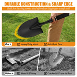 Garden Shovels for Digging, 31 Inch Small Shovel, Heavy Duty Metal Digging Shovel with D-Handle Grip, Short Kids Shovels for Digging, Mini Spade Shovel for Gardening, Camping, Beach, Car, Snow Removal