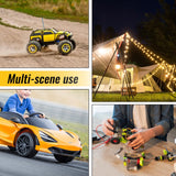 2 Packs Power Wheel Adapter Compatible with Dewalt 20V Battery, Converter Kit with Switch & Fuse & Wire Terminals & 12 AWG Wire for DIY RC Car Toys Robotics