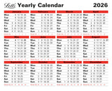 Letts of London Yearly Calendar 2026 26-TYC