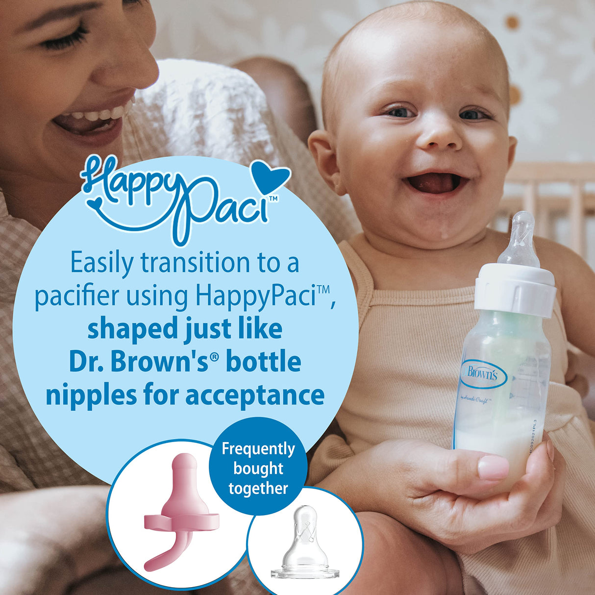 Dr. Brown’s Natural Flow Level 2 & Level 3 Narrow Baby Bottle Silicone Nipples, Medium-Fast Flow, 6m+, 100% Silicone Bottle Nipple, 6 Pack