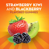 Metamucil Fiber Gummies for Adults with Probiotics for Bloating Relief, No Sugar Added Strawberry Kiwi BlackBerry Flavors, 5g Prebiotic Plant Based Fiber Supplement Blend, 90 Count