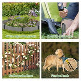 20 Pack Landscape Edging Stakes, 10" Double-Hole Steel Ground Spikes