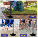 XYADX 48 Inch Handle Steel Tamper, 8" x 8" Heavy Duty Garden Tamper Tool, Labour-Saving for Levelling Land, Installing Paving Stones and Repairing Pavements
