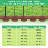 4-Inch x 100 FT Landscape Edging Border with 150 Stakes, Plastic Garden Edging Border Kit, Flexible No Dig Lawn Edging Border for Garden Flower Beds Yard Pathway Paver (Brown)