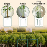 6-Pack Garden Plant Support Cages,14"Diax32"H Heavy Duty Interlinked Half Round Peony Support Rings,Metal Plant Support Stakes for Peony,Tomato,Hydrangea,Rose,Indoor & Outdoor Garden Plant Supports