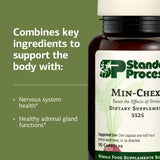 Standard Process Min-Chex - Supplement for Nervous System Support - Supports Healthy Gland Functions to Aid a Healthy Stress Response - Non-Dairy - 90 Capsules (90 Servings)