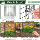 30 Pcs Plant Protectors from Animals, 13.5" X 14" Wire Plant Protector Cage
