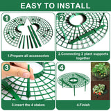 Nlicrst 5 Sets Strawberry Plant Support with Wire Plant Protectors, 12.9"x 11.8" Wire Plant Cages and Strawberry Growing Racks, Animal Protection for Strawberry Tomato Garden Vegetables Plants