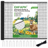 Deer Fence for Garden 4ftx50ft, Plastic Mesh Garden Fencing with Pre-Strung Reinforced Edge, Durable Temporary Fencing, Animal Barrier Fence, Ideal Safe Netting for Poultry, Fruit & Plant Protection