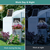 Solar Powered Fan with Battery Run Day/Night, 15W Solar Fan for Chicken Coop with 16.4Ft Cable,3/6H Timer, Waterproof Greenhouse Fans for Shed, Chicken Coop,Ventilation