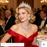 Kamirola Metal Tiaras and Crowns for Women,Tiaras Earrings Necklace sets